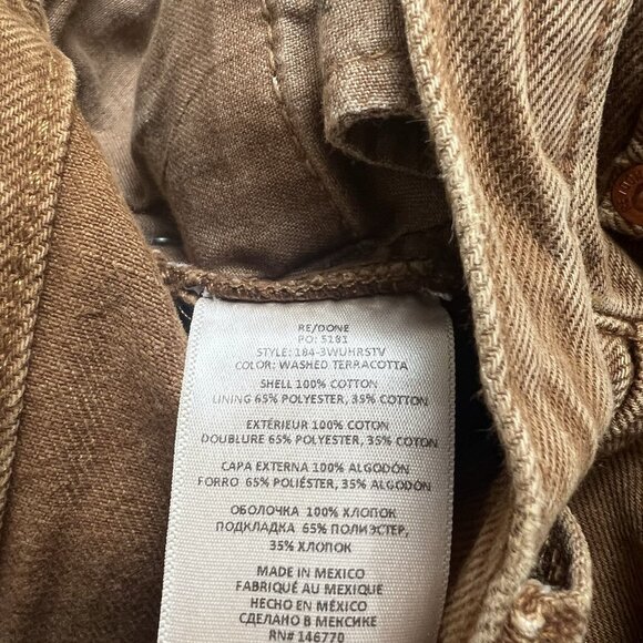 Re/Done Brown Straight Leg Jeans - Picture 8 of 14